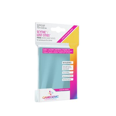 Gamegenic - PRIME Scythe/Lost Cities Sleeves 72 x 112 mm - Clear (80 Sleeves) Gamegenic