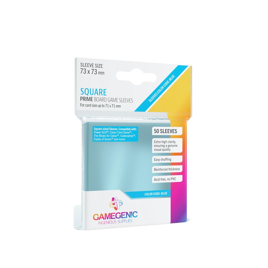 Gamegenic PRIME Fyrkantiga Sleeves 73 x 73 mm - Klara (50 Sleeves) Gamegenic