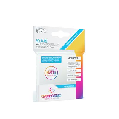 Gamegenic - MATTE Square-Sized Sleeves 73 x 73 mm - Clear (50 Sleeves) Gamegenic