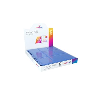 Gamegenic - Sidlastning 18-fickors sidor DISPLAY Blå Gamegenic