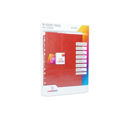 Gamegenic Sideloading 18-Pocket Pages (10-pack) - Röd Gamegenic