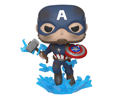 Funko POP Endgame - Captain America med trasig sköld & Mjolnir Figurin Funko