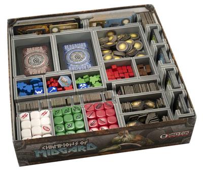 Champions of Midgard Insert för Effektiv Spelorganisation Folded Space