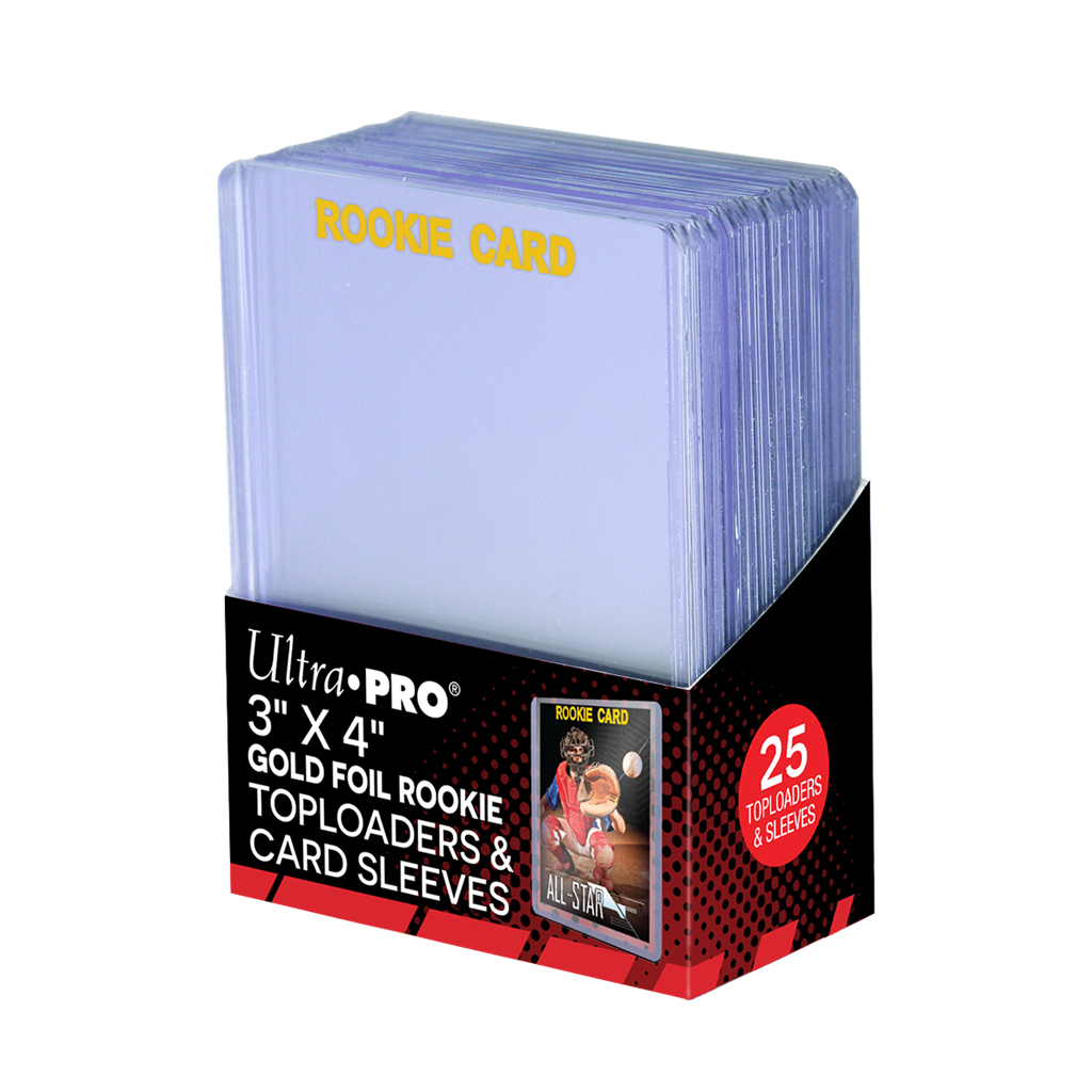 UP - 3" x 4" Rookie 35PT Toploader med Kortfickor 25-pack Ultra Pro