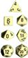 Chessex Opaque Polyhedral 7-Die Set - Ivory med svart Chessex