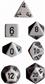 Chessex Opaque Polyhedral Tärningsset - Grå med Svart Chessex