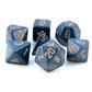 Chessex Opaque Polyhedral 7-Tärningsset - Dusty Blue med Guld Chessex