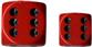 Chessex Opaque 16mm d6 Dice Blocks (12 Dice) - Röd med Svart Chessex