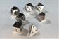 Chessex Specialty Dice Sets - Solid Metal Silver Poly 7 Die Set Chessex