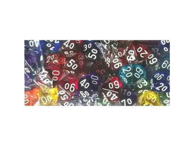 Chessex Translucent d10 Tärningar - 50 Pack Chessex