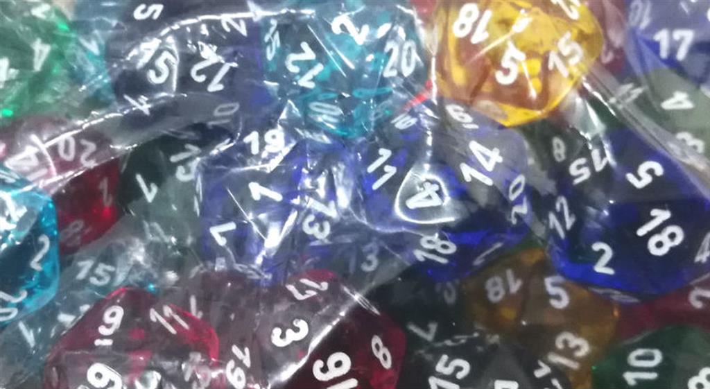 Chessex Translucent D20 Tärningar - 50-pack Chessex