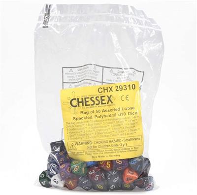 Chessex Speckled 50-pack Polyhedral d10 Dice Chessex