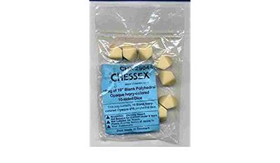 Chessex Opaque Polyhedral 10-sidiga Tärningar (10-pack) Chessex