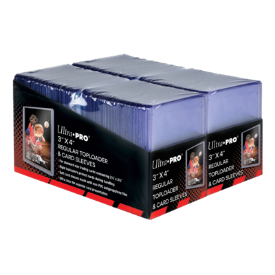 UP - 3" x 4" Regular Toploaders & Korthylsor (200 stycken)