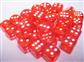 Chessex Translucent 12mm d6 Dice Blocks - Orange w/White (36 Dice) Chessex