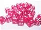 Chessex Translucent 12mm d6 with Pips Dice Blocks - Röd Chessex