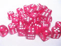 Chessex Translucent 12mm d6 with Pips Dice Blocks - Röd Chessex