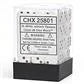Chessex Opaque 12mm d6 med pips Tärningsblock (36 Tärningar) - Vit med Svart Chessex