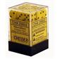 Chessex Opaque 12mm d6 Dice Blocks - Yellow w/Black (36 Dice) Chessex