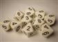 Chessex Opaque Polyhedral Tärningsset - Vit/Svart Chessex