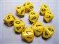 Chessex Opaque Polyhedral Tärningsset d10 - Gul/Svart Chessex