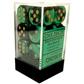 Chessex Gemini 16mm d6 Dice Blocks (12 Dice) - Black-Green w/gold Chessex