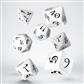 Klassisk RPG Tärningsset i Vitt & Svart (7 Stycken) Q-Workshop