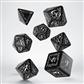 Elvish Black & White Dice Set (7) Q-Workshop