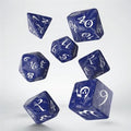 Classic RPG Cobalt & Vit Tärningsset (7) Q-Workshop