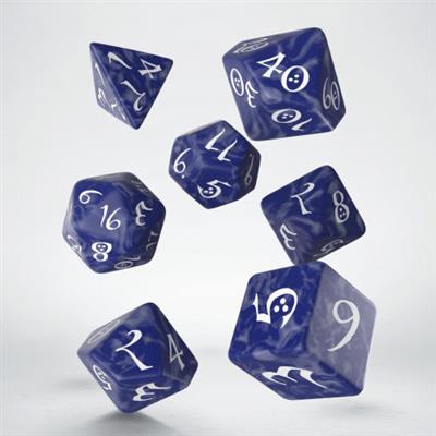 Classic RPG Cobalt & Vit Tärningsset (7) Q-Workshop