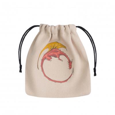 Dragon Beige och Multicolor Dice Bag Q-Workshop