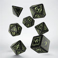 Elvish Black & Glow-in-the-Dark Dice Set (7) Q-Workshop