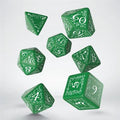 Elvish Green & White Dice Set (7) Q-Workshop