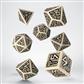 Dwarven Beige & Black Dice Set (7) Q-Workshop