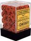 Chessex Spräcklig 12mm d6 Tärningsblock med Pips (36 Tärningar) - Eld Chessex