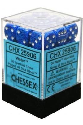 Chessex Spräckliga 12mm d6 Tärningsblock med Kärnor (36 Tärningar) Chessex