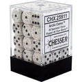 Chessex Spräcklig 12mm d6 Tärningar Block med Pips (36 Tärningar) - Arctic Camo Chessex