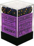 Chessex Speckled 12mm d6 Dice Blocks - Golden Cobalt (36 Dice) Chessex