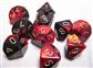Chessex Gemini Polyhedral Tärningset d10 - Svart-Röd med Guld Chessex