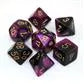 Chessex Gemini Polyhedral 7-Die Set - Black-Purple w/gold Chessex