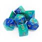 Chessex Gemini Polyhedral 7-Die Set - Blue-Teal w/gold Chessex