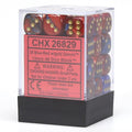 Chessex Gemini 12mm d6 Dice Blocks (36 Dice) - Blue-Red w/gold Chessex