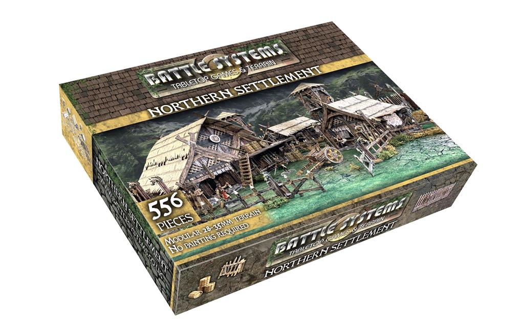 Battle Systems: Northern Settlement - Terrängset för Spel Battle Systems