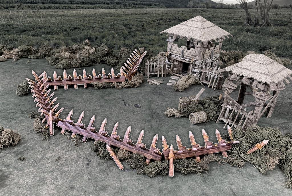 Battle Systems: Deadly Stakes - EN Spetsade Träbarriärer Battle Systems