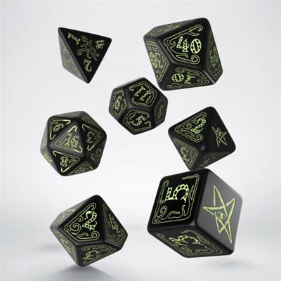 Call of Cthulhu Svart & Luminiserande Tärningsset Q-Workshop