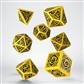 Celtic 3D Revised Yellow & Black Dice Set (7) Q-Workshop