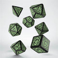 Celtic 3D Reviderad Svart & Grön Tärningsset (7) Q-Workshop