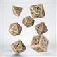 Steampunk Beige & Black Dice Set (7) Q-Workshop
