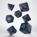 Sparkling Llama Dice Set (Glittering Dark Blue & Pink) Q-Workshop
