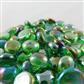 Chessex Gaming Glasstenar i Rör - Iridized Crystal Green (40) Chessex